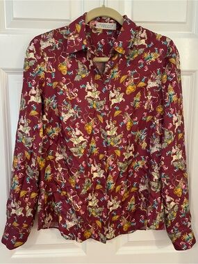 Gabriela Hearst Silk Printed Button Down Blouse EU 38 Made in Italy 🇮🇹